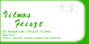 vilmos feiszt business card
